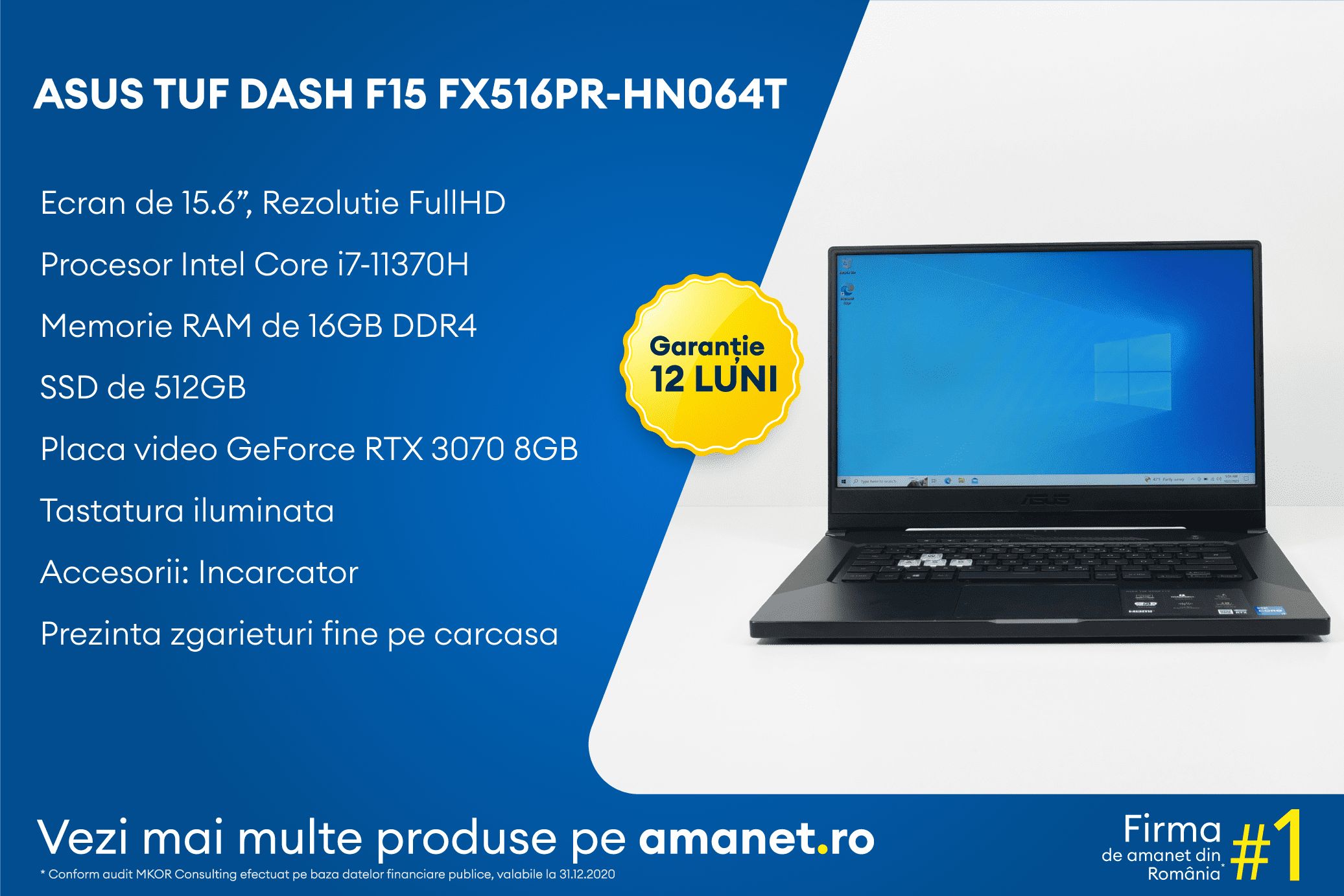 Laptop Asus TUF DASH F15 (FX516PR-HN064T - BSG Amanet & Exchange