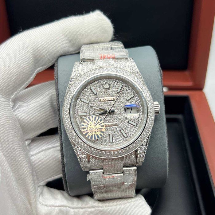 Rolex Datejust 41mm icedout silver