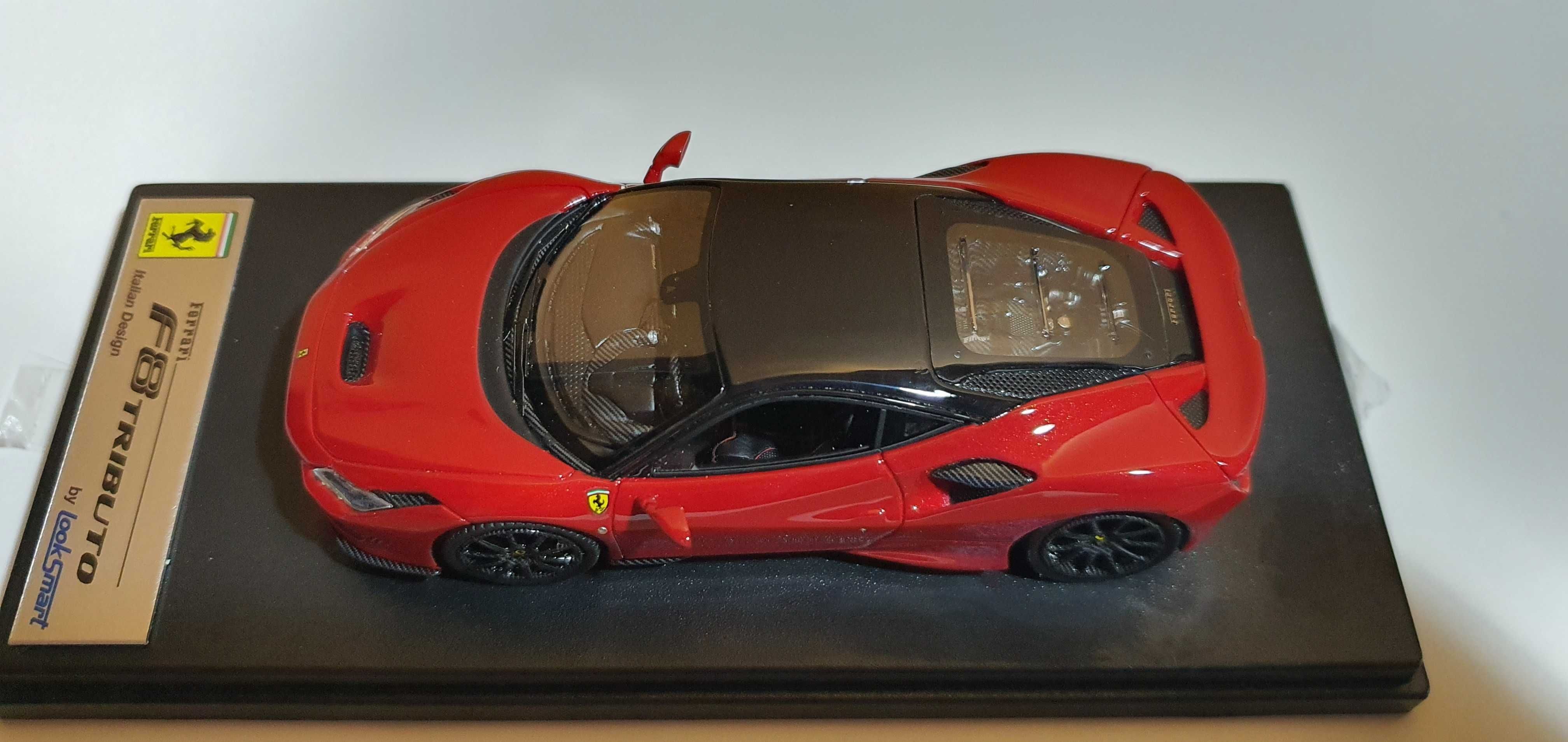 Macheta Looksmart 1:43 Ferrari F8 Tributo Rosso Corsa/Black MY2020