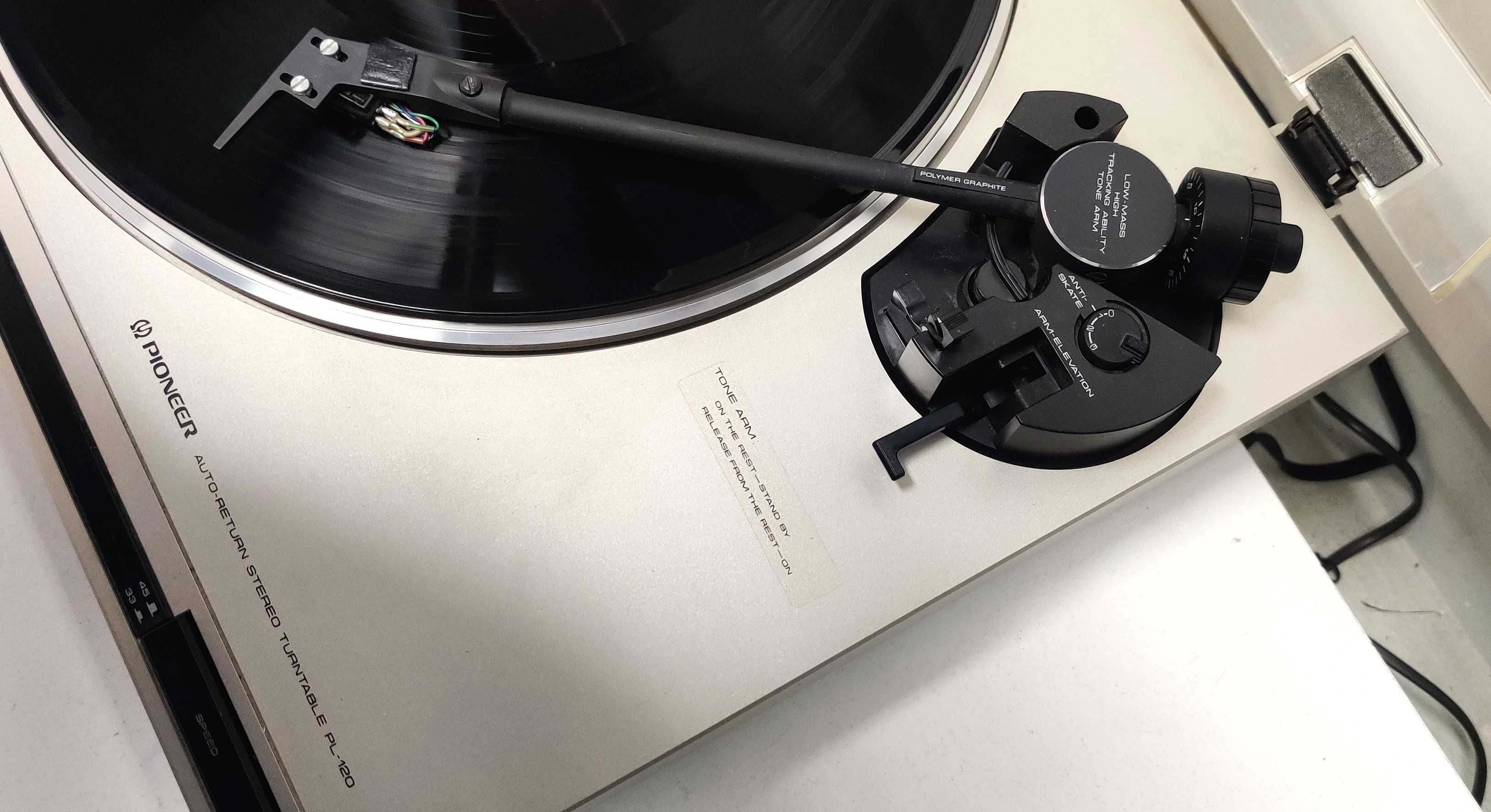 Pioneer PL 120 muzica vinil pickup servo platan turntable muzica