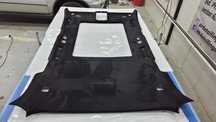 Retapitare plafon Ford textil/alcantara gri/negru/bej + lumini plafon