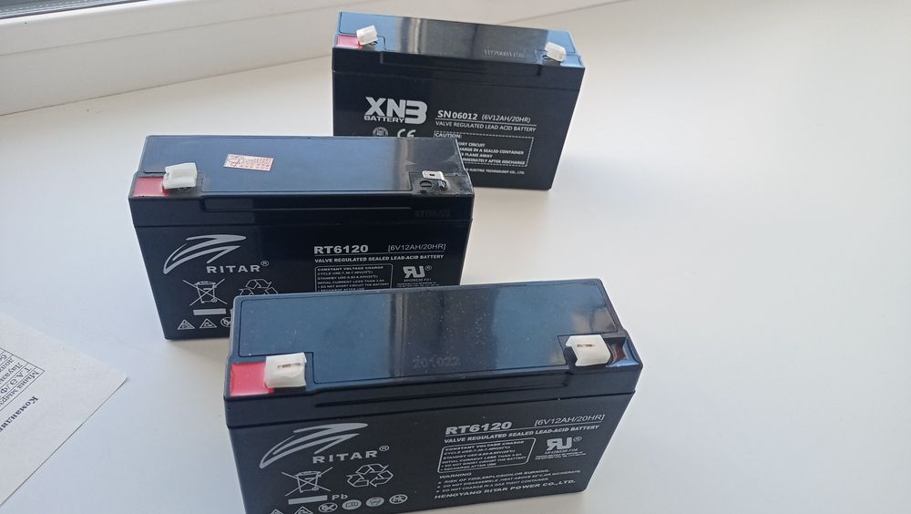Продам аккумуляторные батареи на 6V 12AH