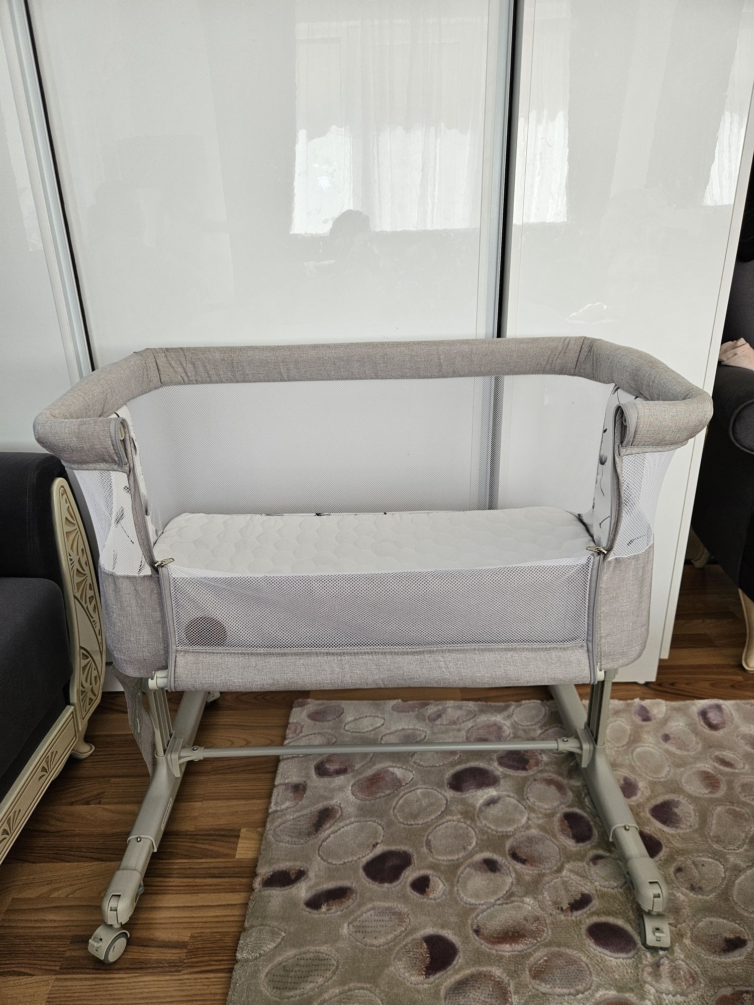 Patut de copii co-sleeper 3 in 1 Lionelo Aurora