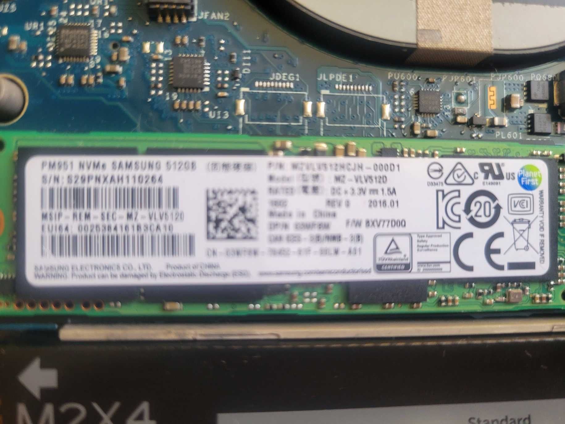 SSD SAMSUNG PM951 NVMe  512GB (S29PNXAH110264)