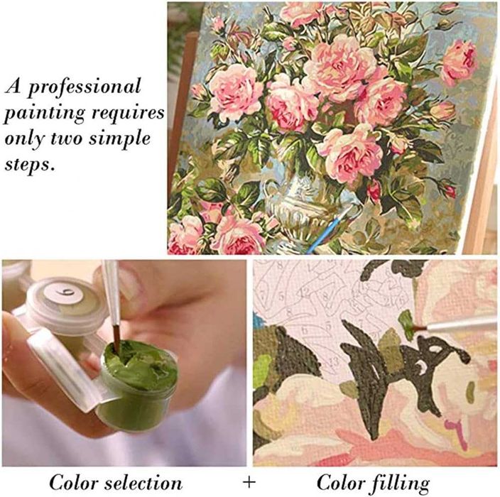 Tucocoo Комплекти за рисуване по номера с рамка с пейзаж и водопад