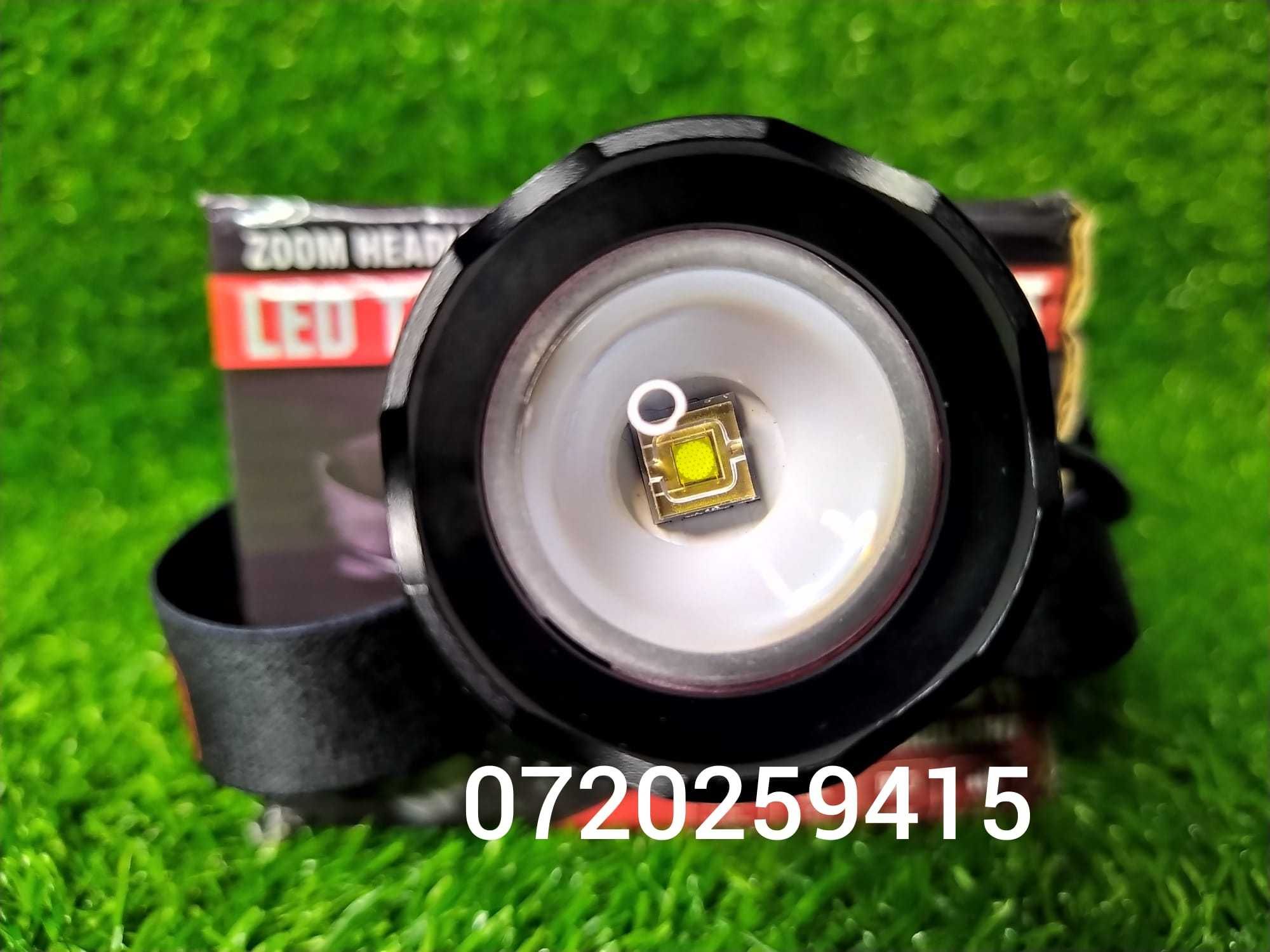 Lanterna Frontala Police cu Led Laser, ZOOM PM20 Pentru Distanta 1300M