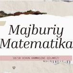 Majburiy matematika (bepul 1oy)