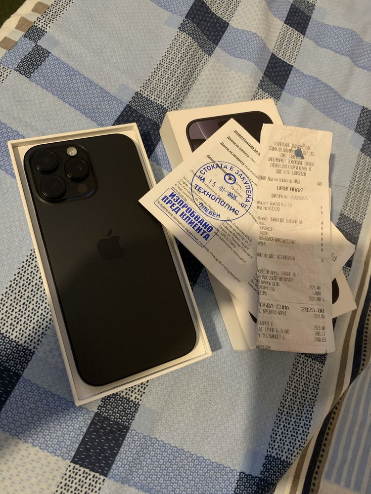 Iphone 16 Pro Max 256 - като нов - черен