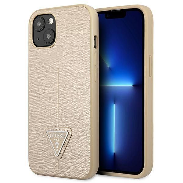 Guess hardcase saffianotriangle logo - дизайнерски кожен кейс за iphon