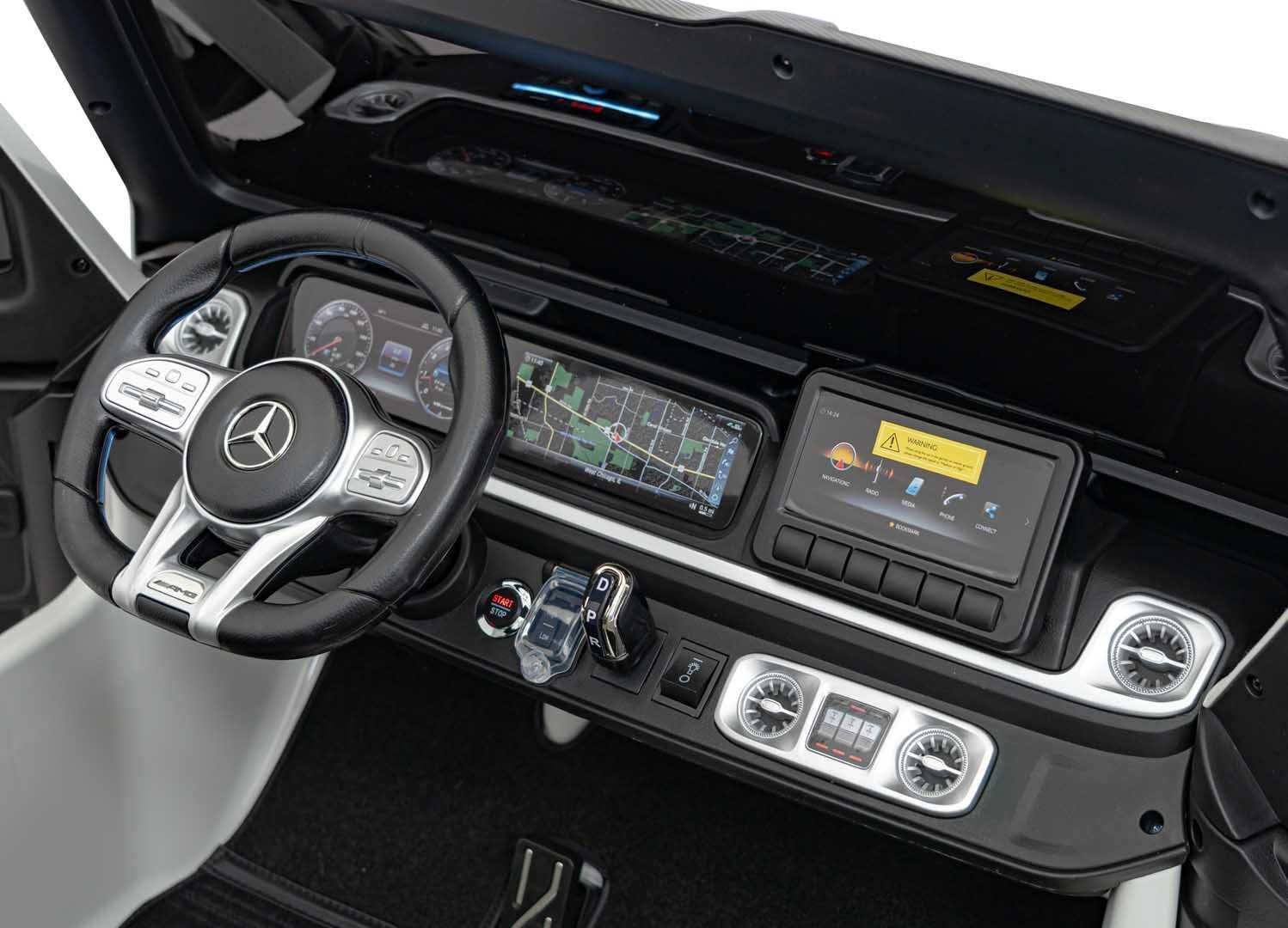 Masinuta electrica pt copii Mercedes AMG G63 NOU XXL 24V 800W 4x4 Alb