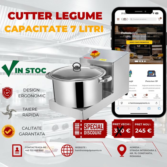 Cutter Profesional Pentru Legume 7/13 Litri