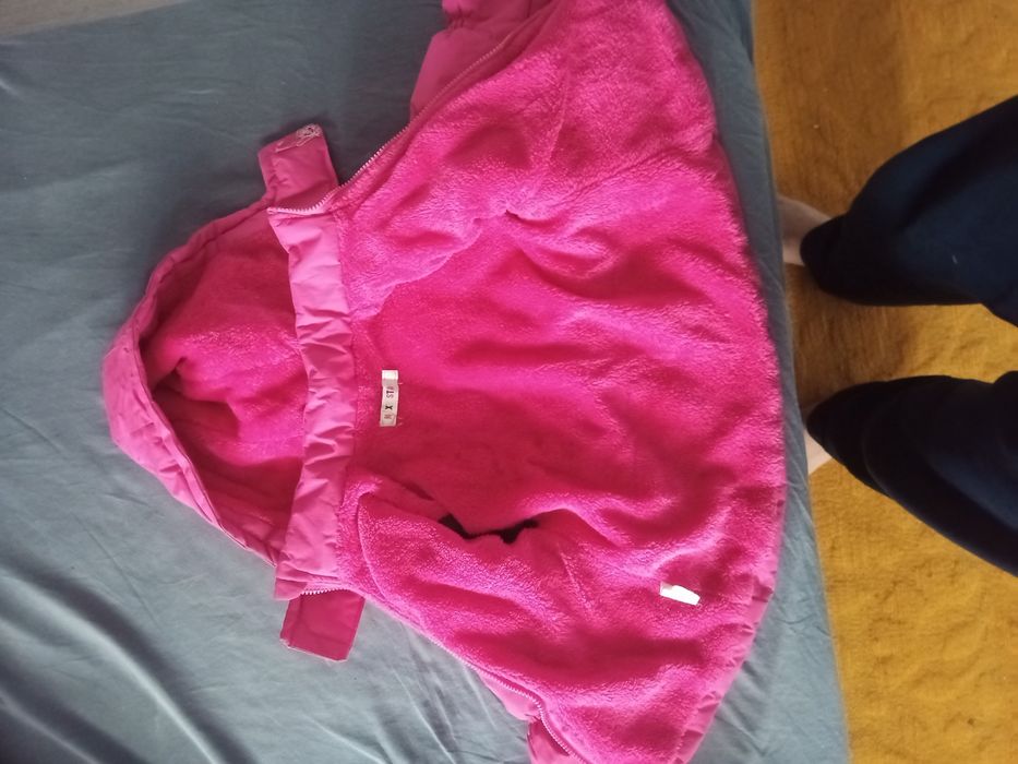 Jacheta, geaca copii varsta 3-4 ani cu gluga roz rosie next star