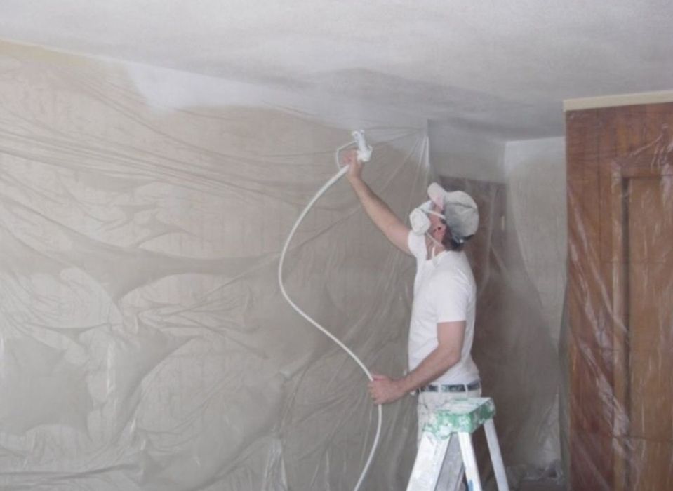 Покраска, вытяжка стен и потолков