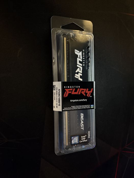 Kingston Fury Beast 1x16GB 3600Mhz DDR4 (Чисто Нова)