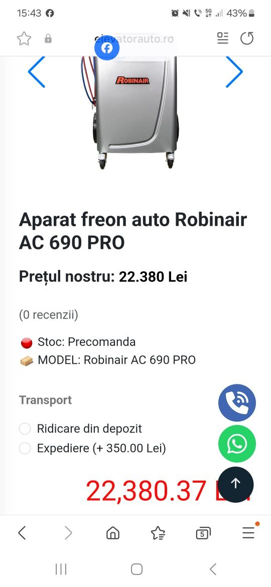 Aparat freon auto Robinair AC690 PRO impecabi
 Elevatoare Auto
 Echipa