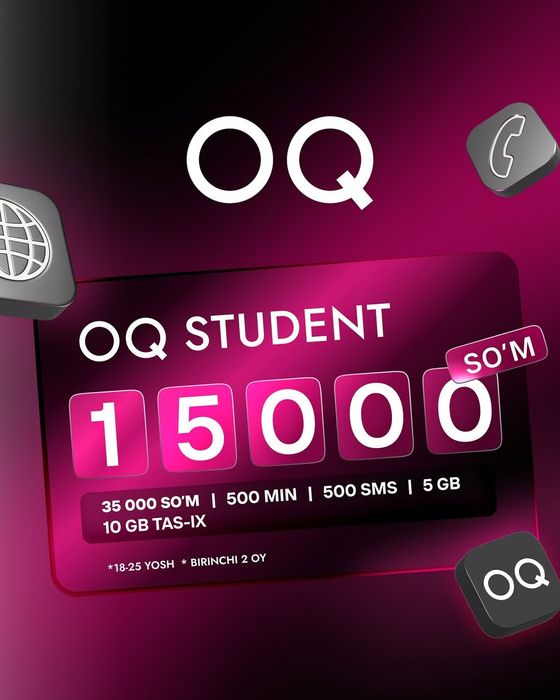 Oq mobile sim karta 15ming