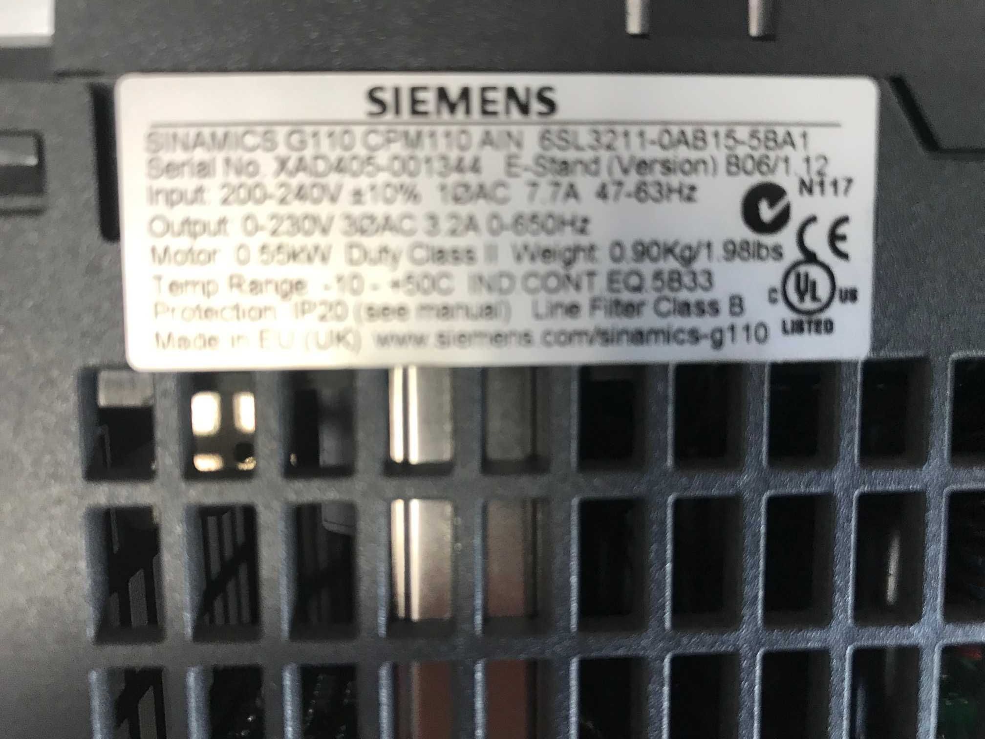 Честотен регулатор(инвертор) Siemens 0,55кw/220V