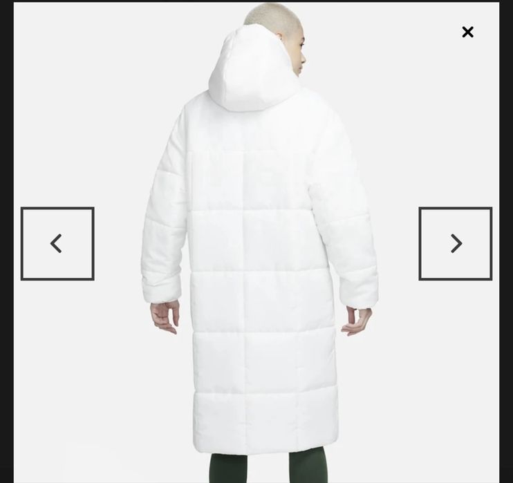 Бяло дълго яке Nike