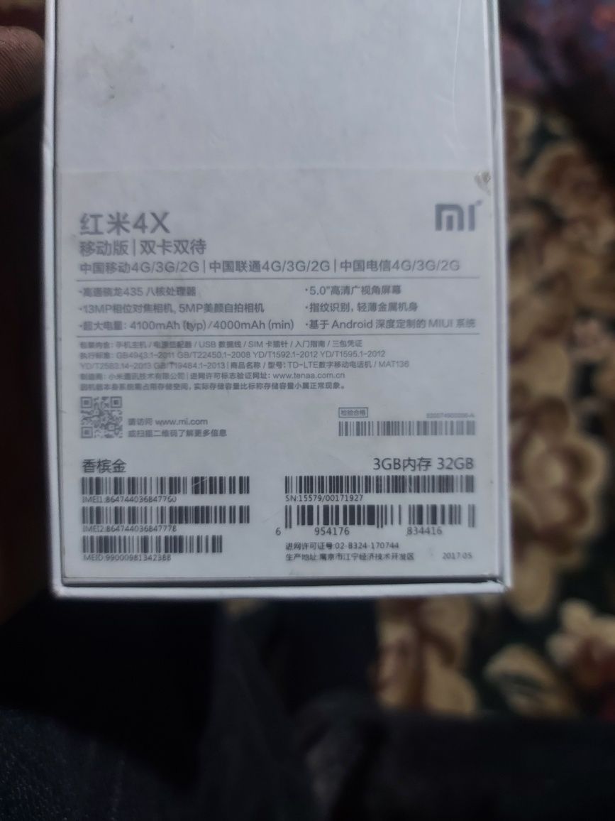 Telfon sotiladi Redmi 4 X