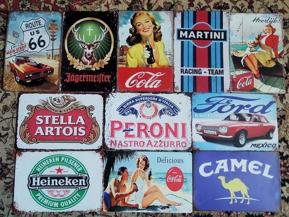 Tablii metalice vintage Reclame Garaj