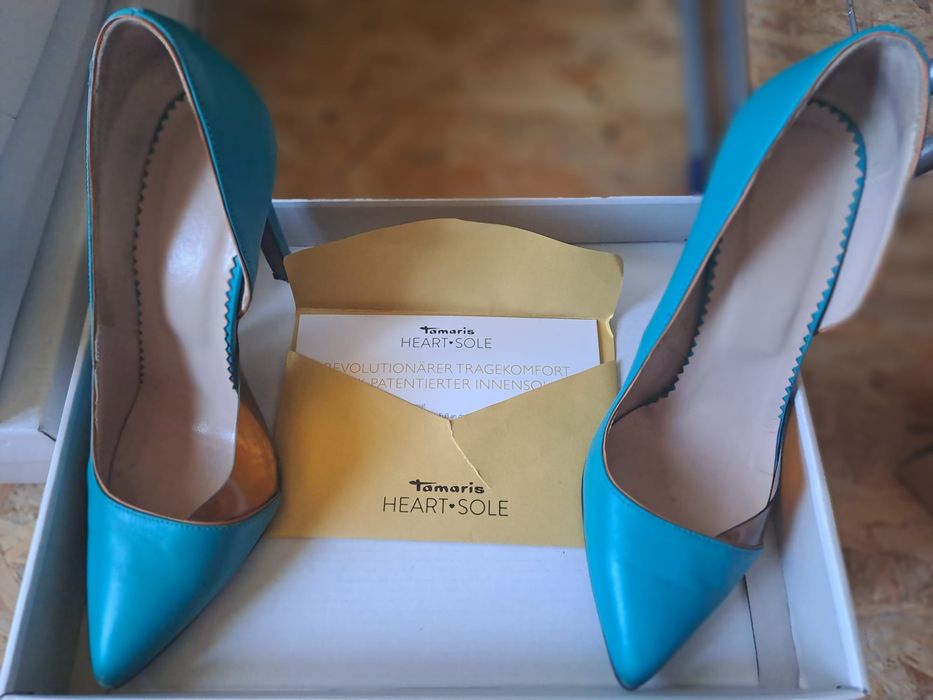 Pantofi albastrii tamaris