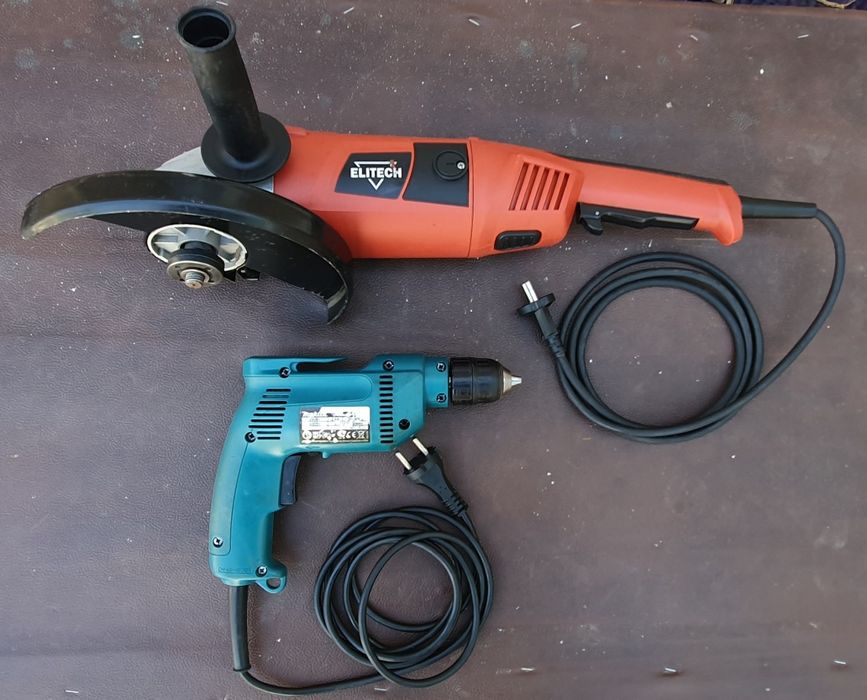 Катта болгарка ELITECH диск 230 Дрель Makita 6401 США оригинал