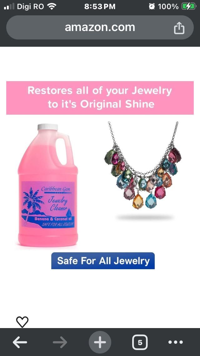 Caribbean Gem, Premium Jewelry Cleaner, soluție curățat bijuterii 1.9L