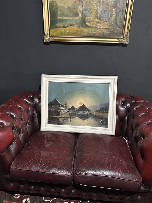 Tablou mare ulei pe panza - Peisaj nocturn -