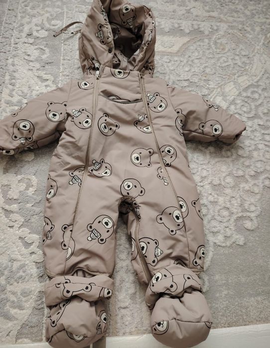 Зимний комбинезон- конверт рр 62-68