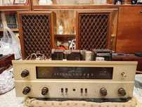 Ламповый стерео тюнер- усилитель Fisher 400 и колонки  Coral BX-606