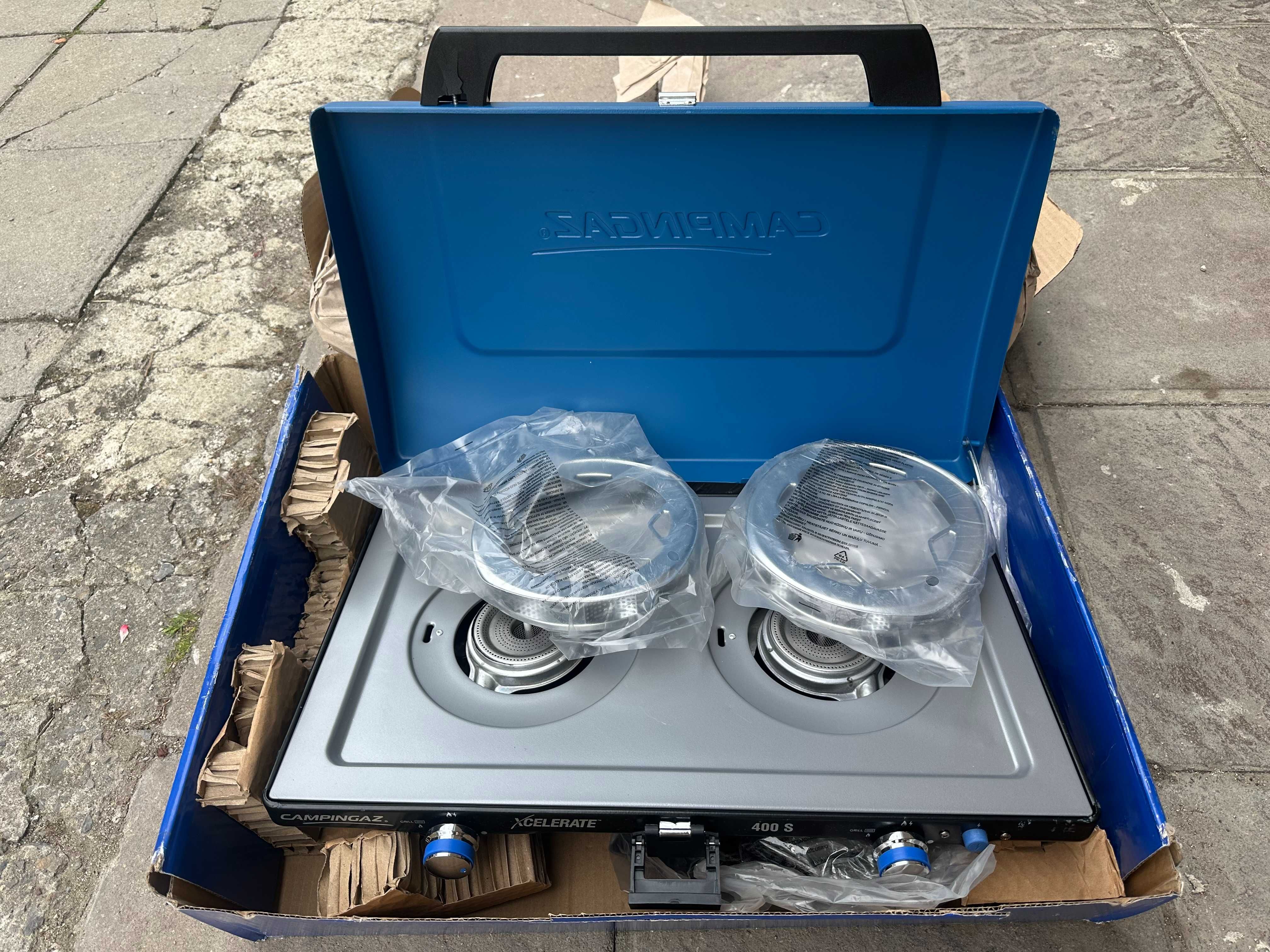 Нов Туристически газов котлон с две горелки Campingaz 400 S, 2200W Син