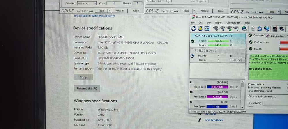 Unitate PC Calculator Lenovo Intel Core i5-4430S 8 GB RAM SSD 240 GB