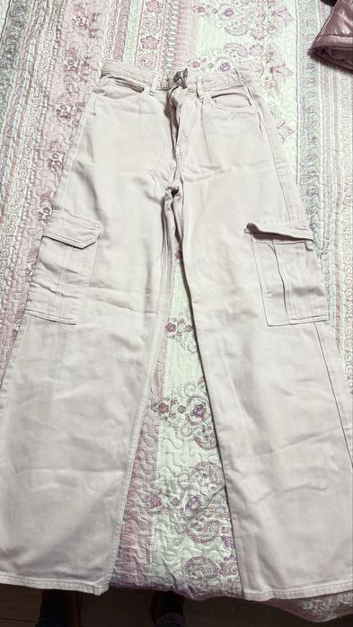 Дънки - карго в лилаво - 170 см