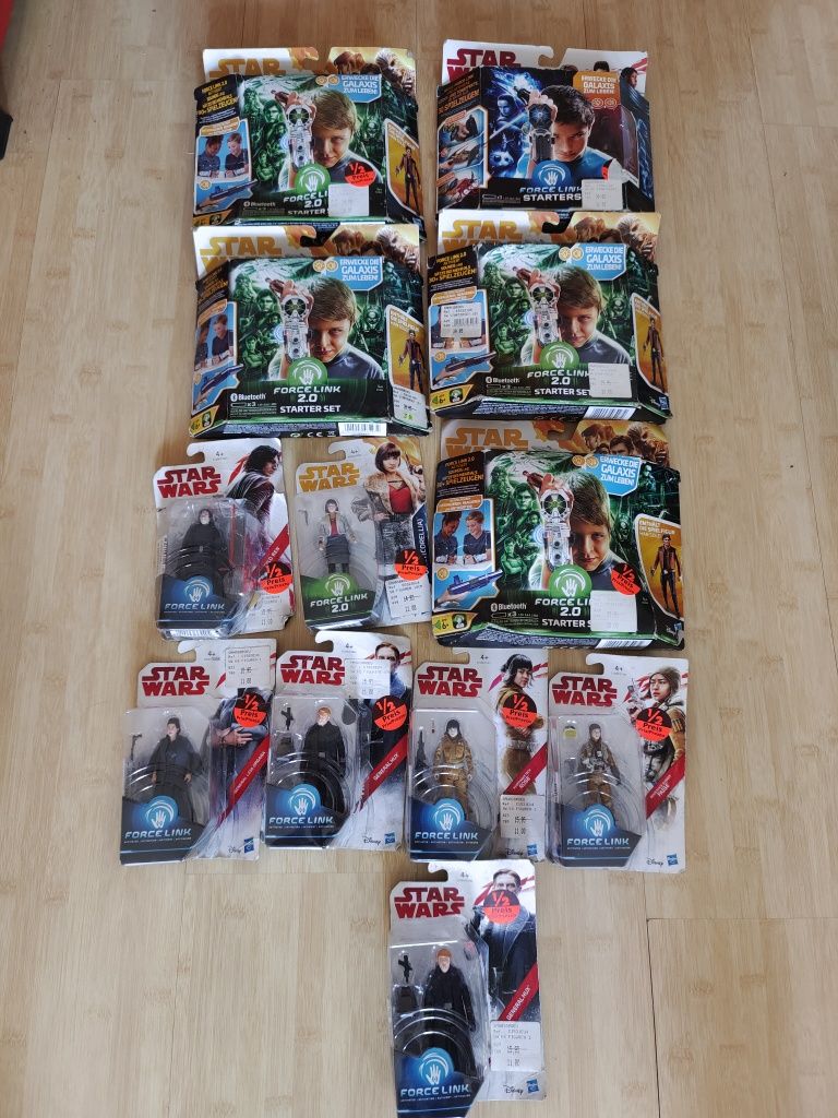starwars force link/2.0 si figurine han solo, kylo ren, heneral hux