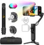 AOCHUAN 3-осен гимбал стабилизатор за iPhone и Android с RGB светлина