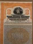 1927 Titlu  Stat Germania Banca Centrala $1000 Dolari aur  obligatiune