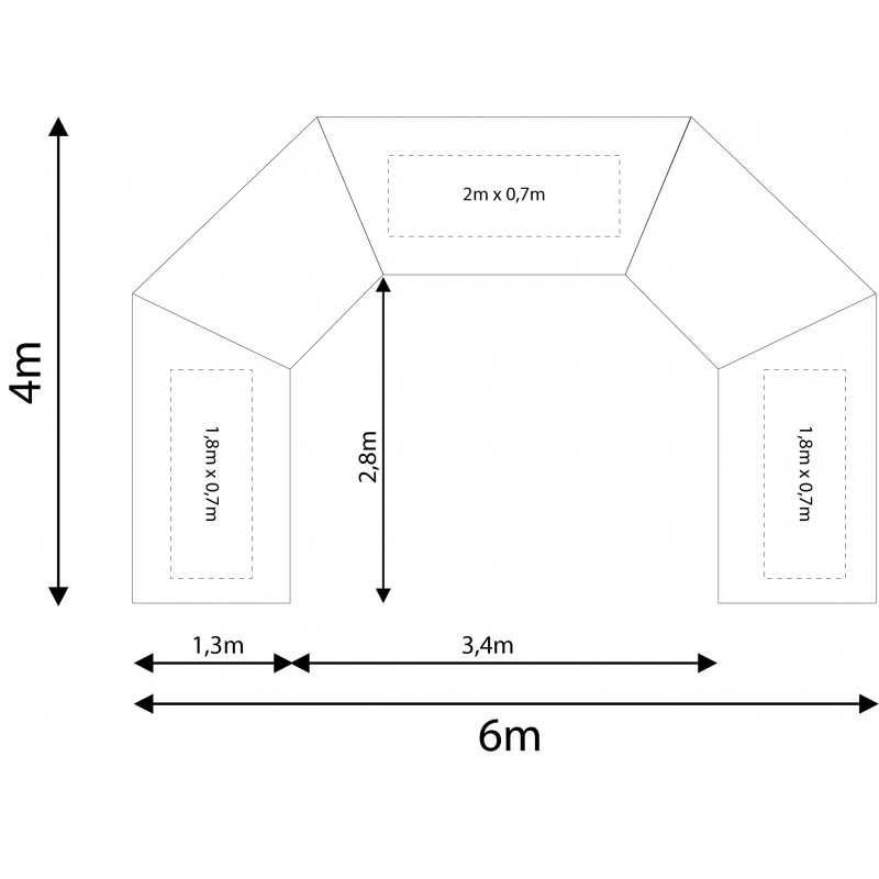 Poarta arcada gonflabila start-finish 6 m cu compresor