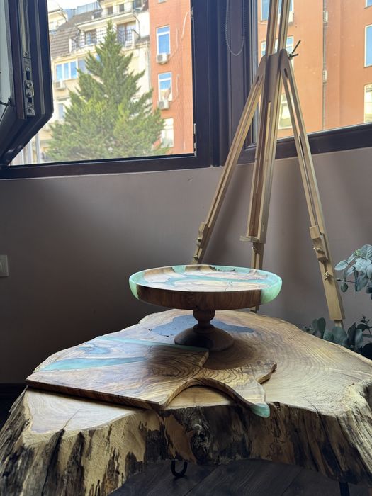 Фруктиера и Дъска за рязане - дърво и епоксидна смола