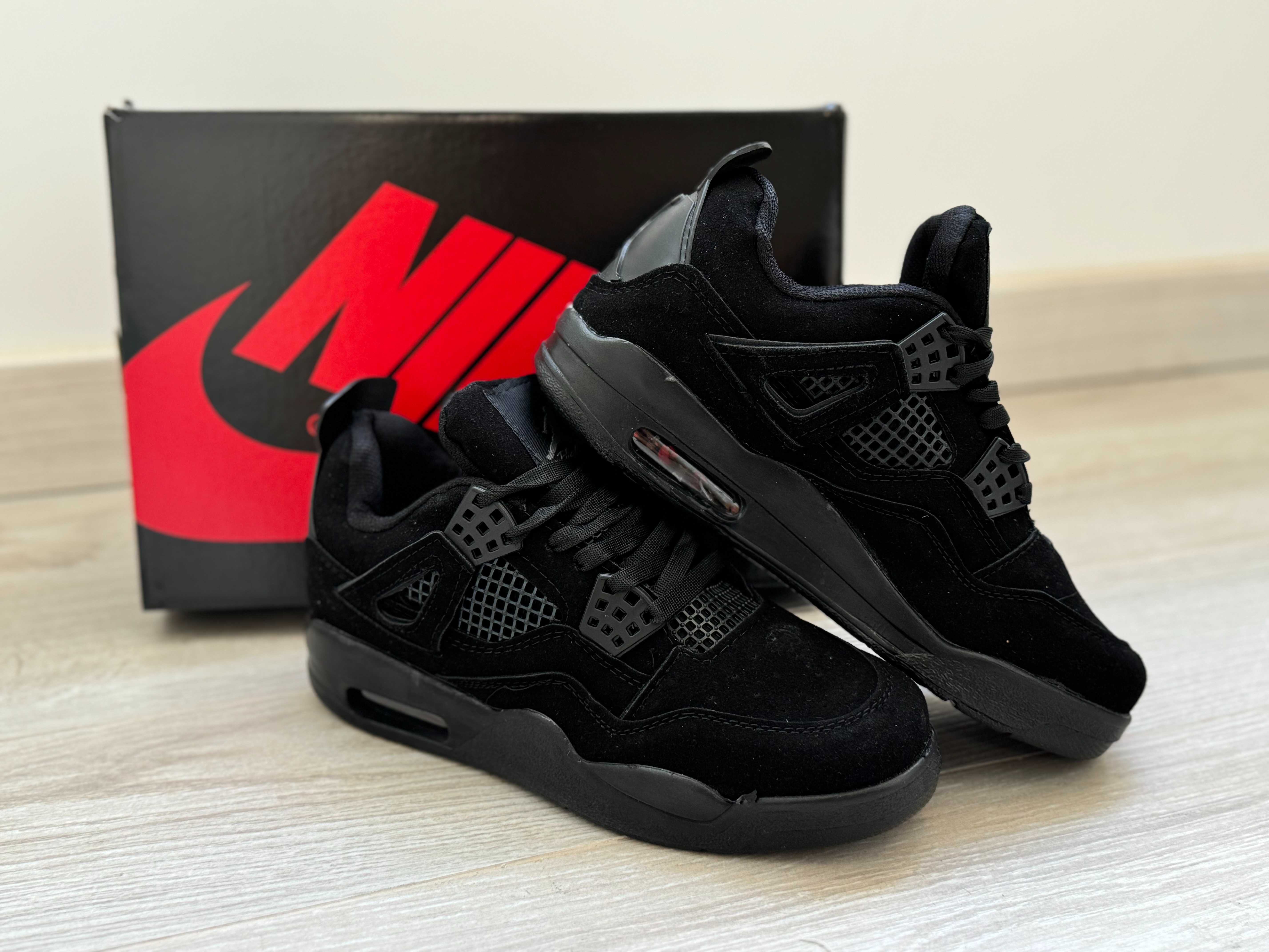 Adidasi AIR JORDAN 4 Black Cat, Produs Nou NIKE - Full Box