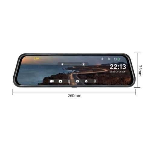 Camera Video Dubla Tip Oglinda NPro, cu Night Vision, 10 inch, Full HD