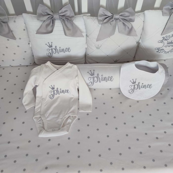 Бебешки спален комплект с обиколник за кошара 60/120 + подарък