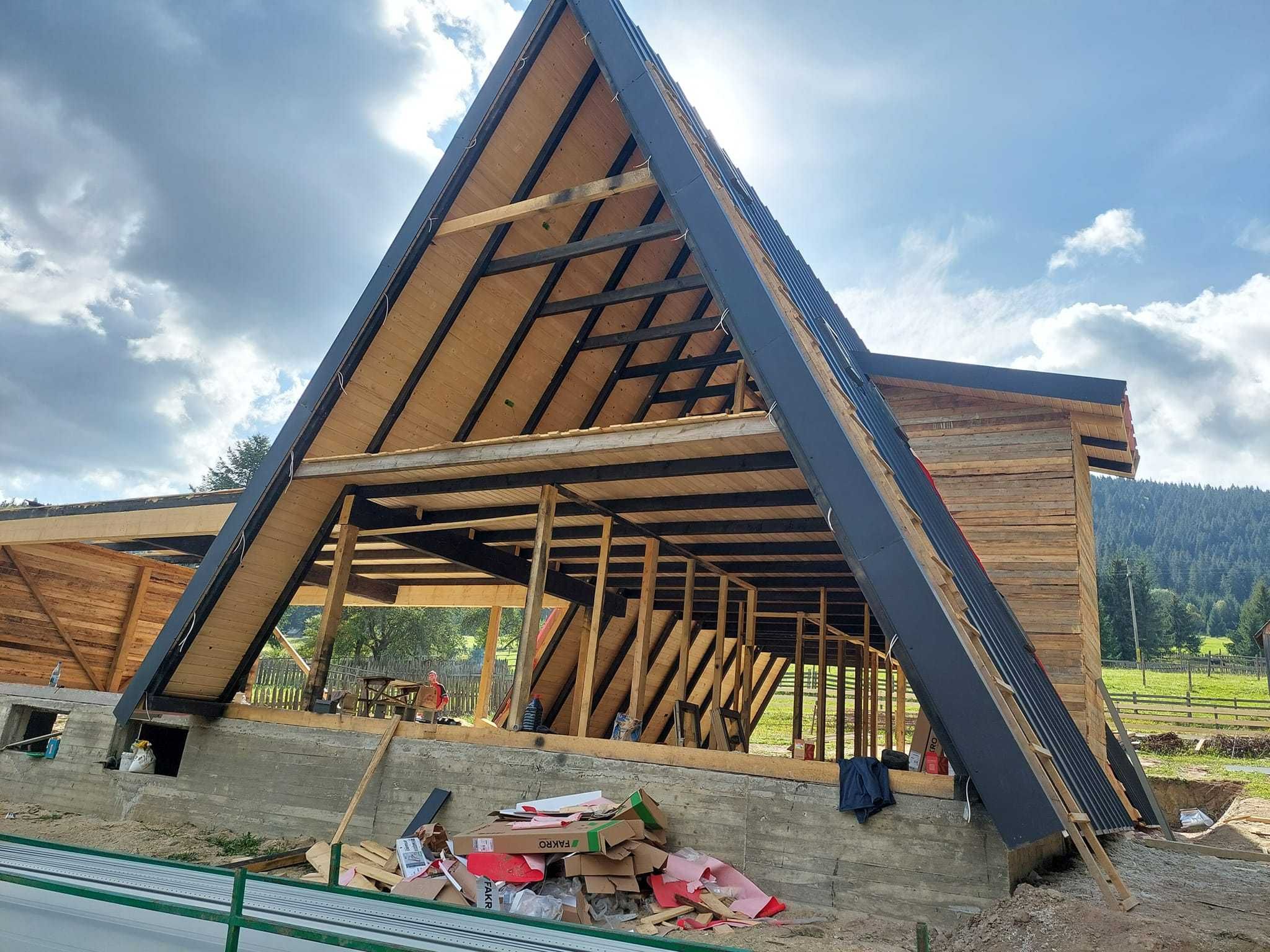 Cabana stil A Frame, casa din structura de lemn de vanzare la comanda