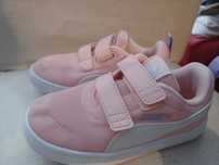 Спортни обувки Puma Courtflex v2 с велкро, Бял, Розова сьомга