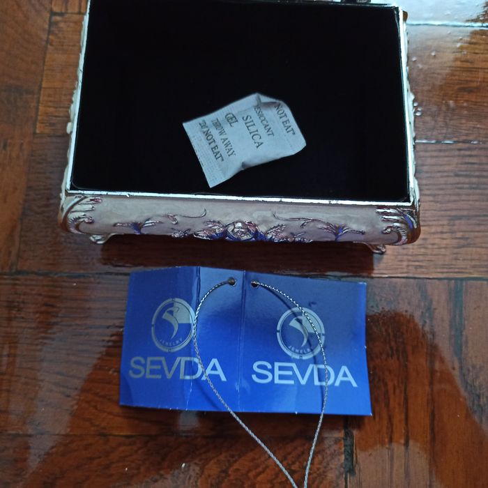 Caseta bijuterii Sevda placata cu argint