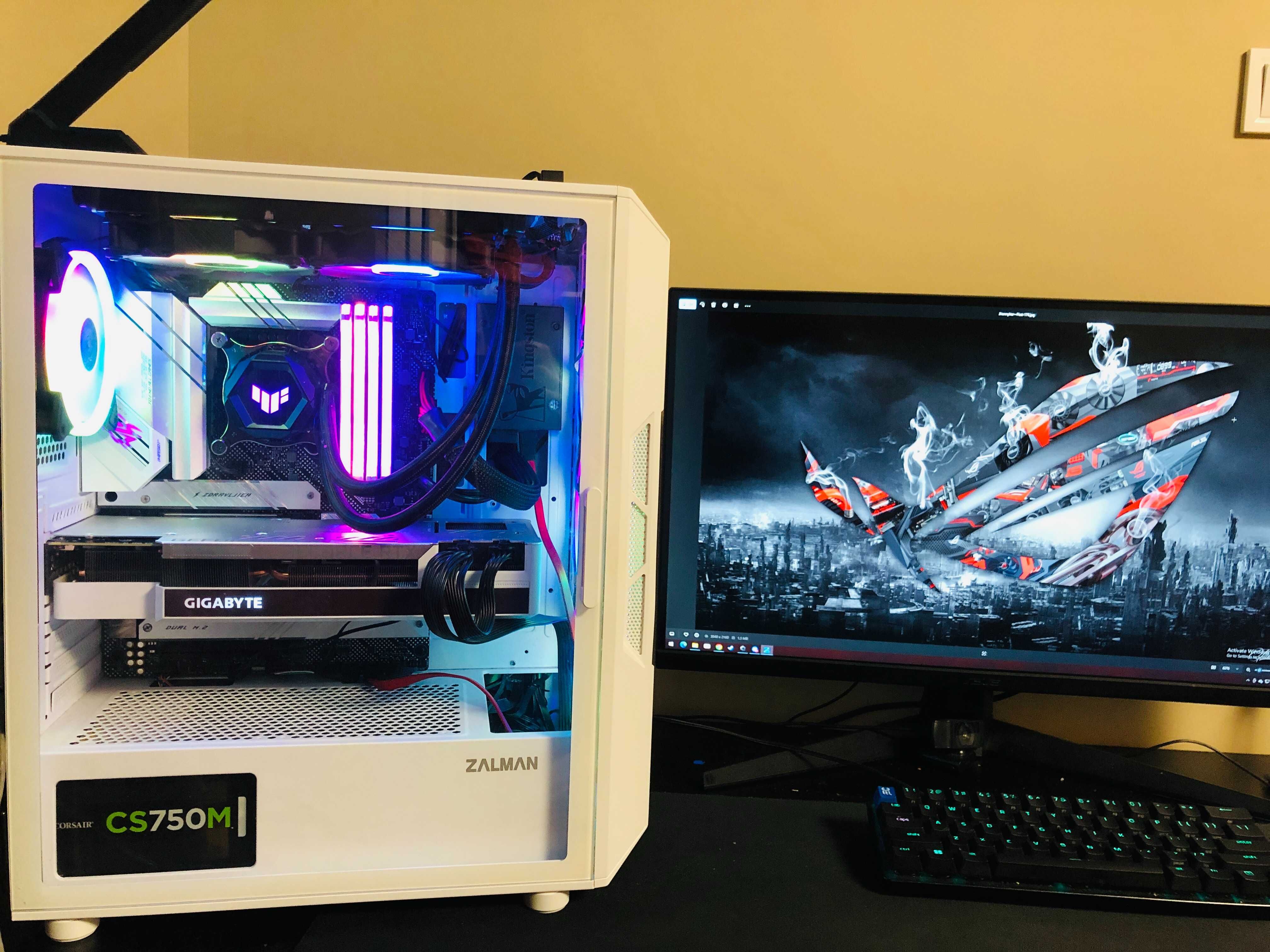 Геймърски Компютър/Гаранция/i7 13700F/32GB DDR4/1TB SSD/ROG B660-A