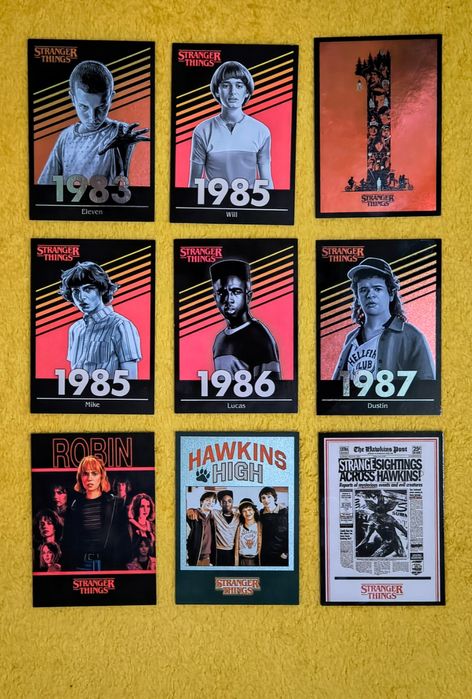 Vând/schimb cartonașe Stranger Things panini 2025, numai în Craiova.