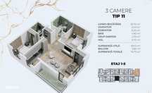 M2 Berceni - 3 camere decomandat in constructie