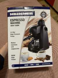 Espressor manual Heinner HEM-150BK, 3.5 bari, 240 ml, Negru