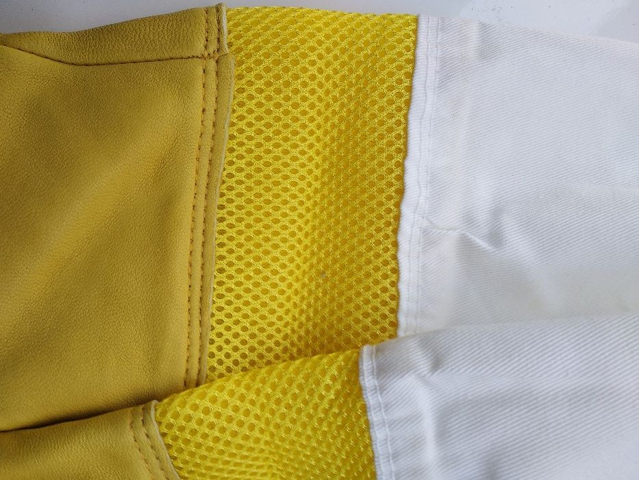 Пчеларски ръкавици естествена телешка кожа проветриви ръкавели