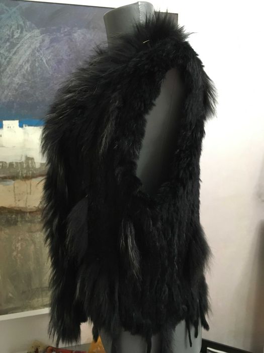 ELLA Copenhagen елек с естествен косъм заек и лисица S/M